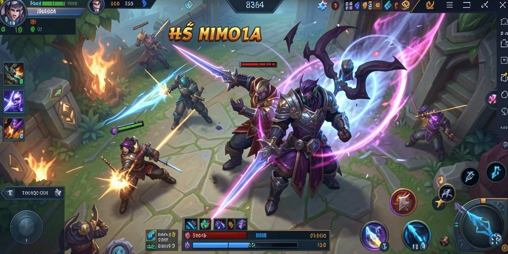 Tampilan gameplay seru dari game MOBA 8364.