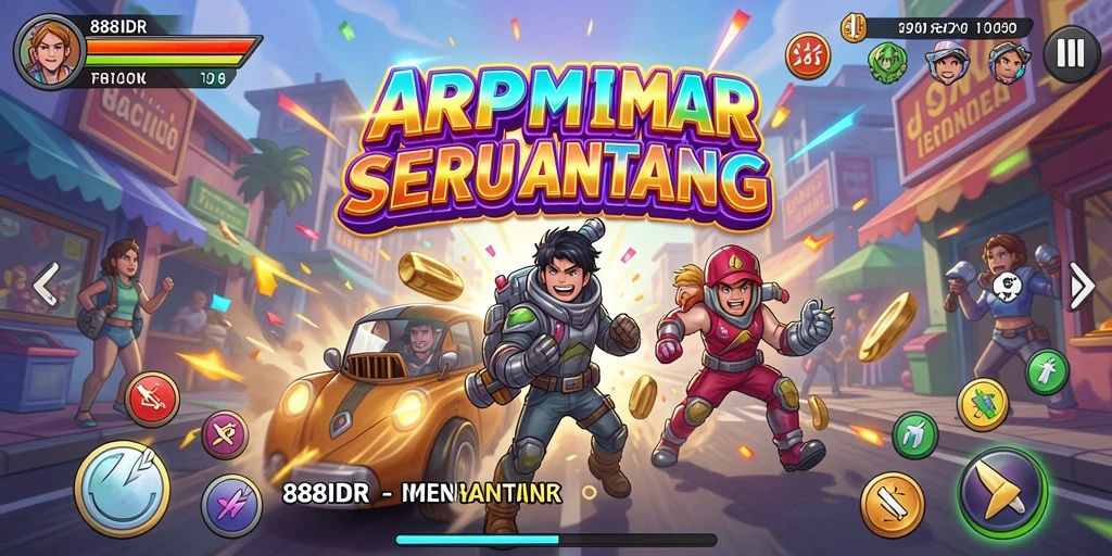 Tangkapan layar gameplay 888IDR menunjukkan aksi seru dan grafis menawan.