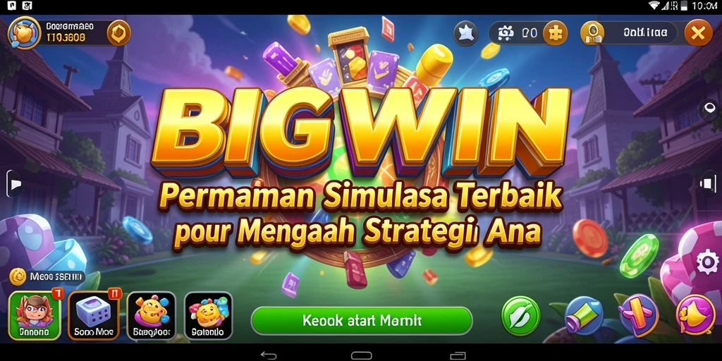 Tangkapan layar gameplay BIGWIN yang menunjukkan tantangan dalam simulasi.