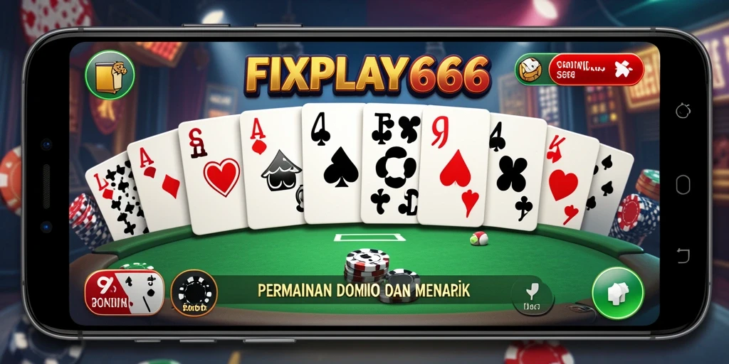 Screenshot FIXPLAY666 menampilkan aksi seru dalam permainan Domino.
