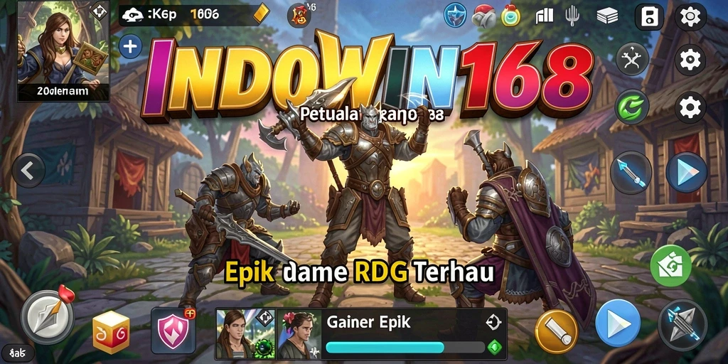 Screenshot gameplay INDOWIN168 memperlihatkan pertarungan seru dan dunia yang mengesankan.