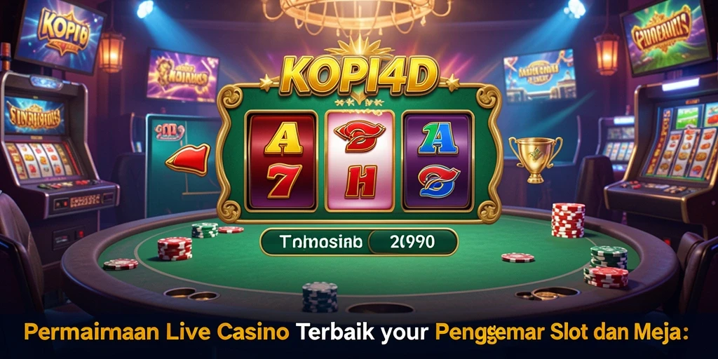Screenshot gameplay KOPI4D menampilkan dealer profesional dan suasana kasino.